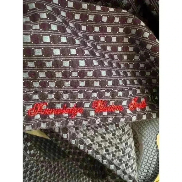 ROBERT GRAHAM Mens Dress Shirt BLUE Plaid Classic Fit Size L - Picture 4 of 7